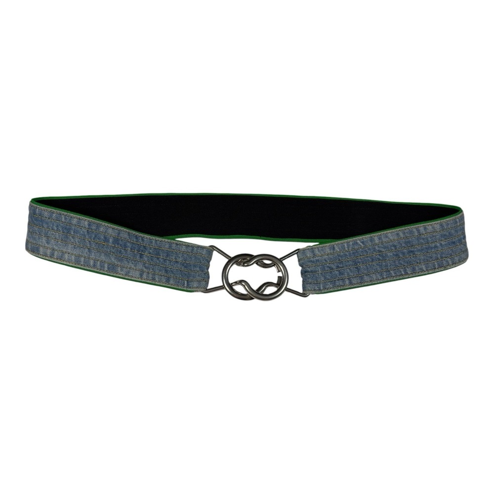 Bottega Veneta Denim Elastic Interlocking Belt Ss22